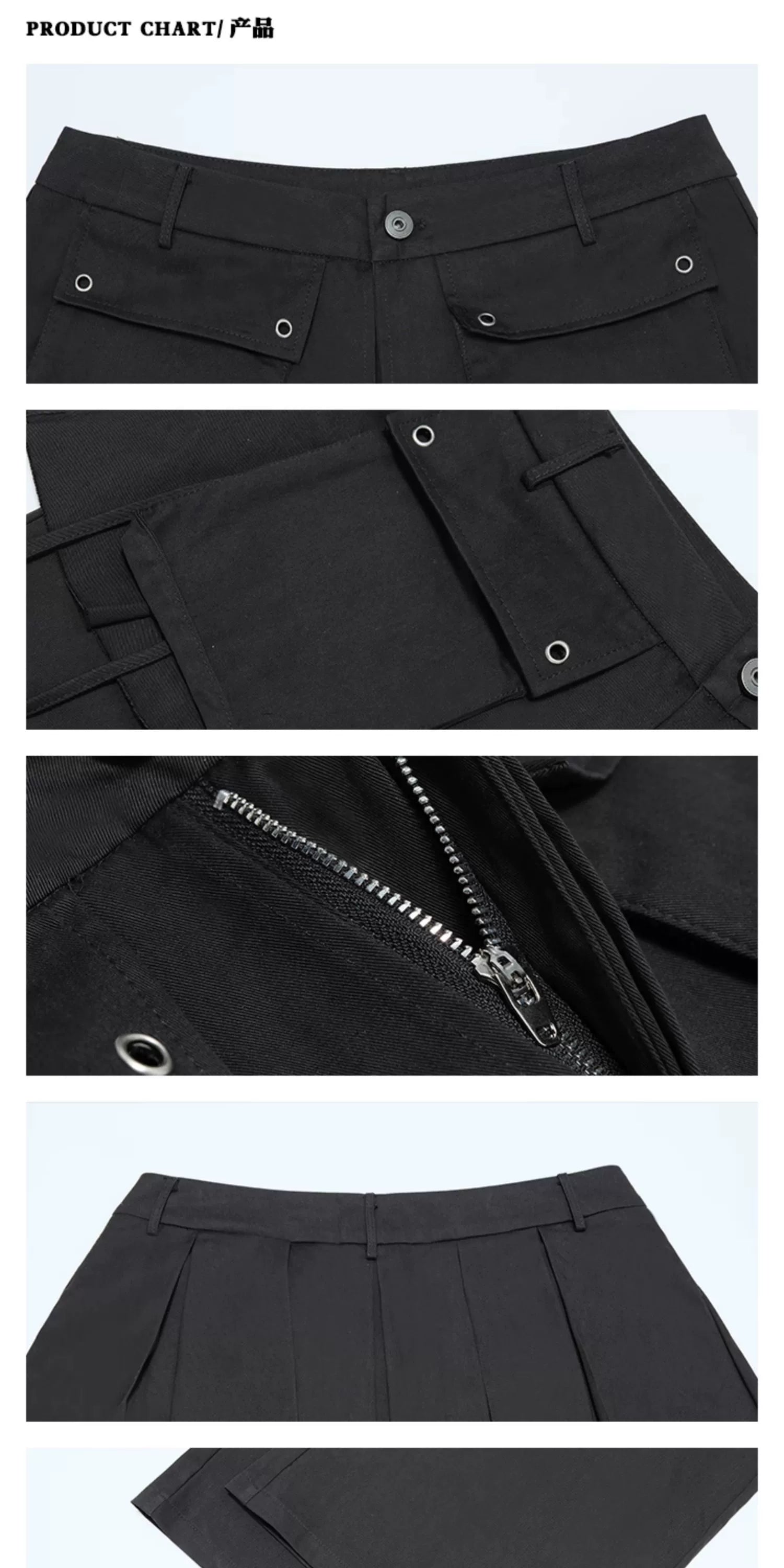 ZAVK Fake Two-piece Wide-leg Slacks