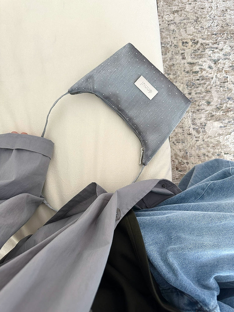 ENNUI Mesh Hot Drilling Transparent Underarm Bag