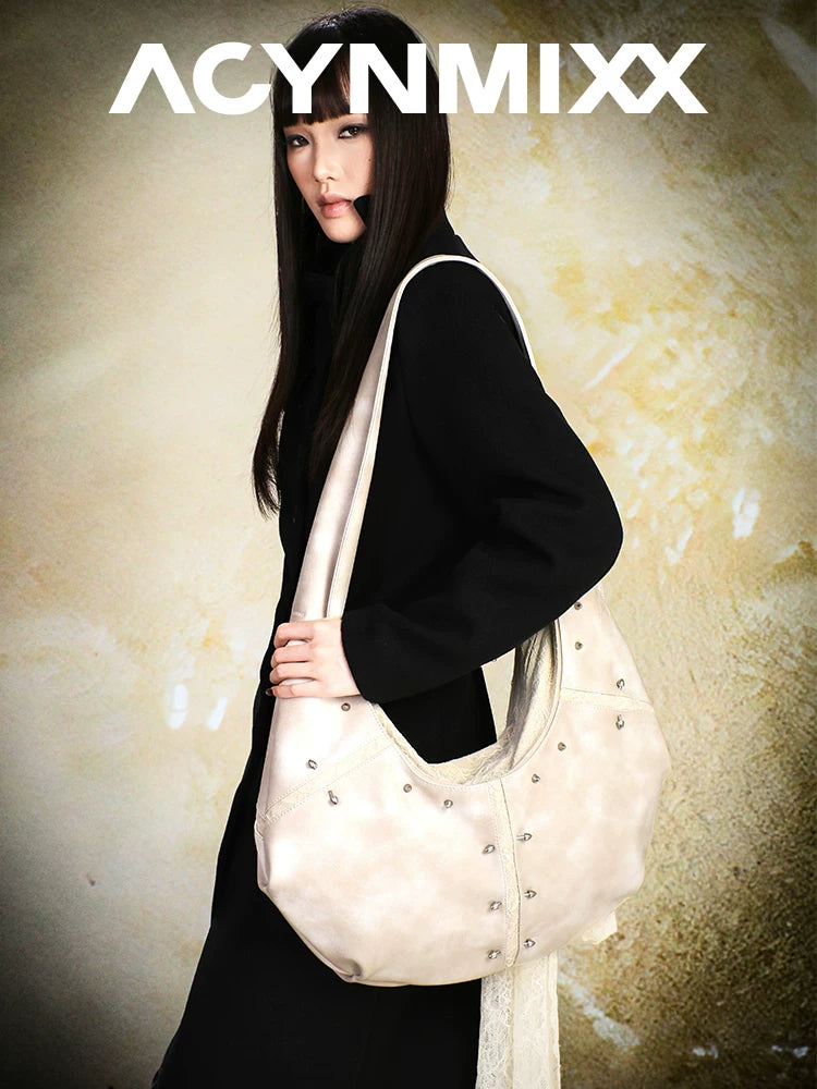 Acynmixx Lace Large Capacity Shoulder Crossbody Bag