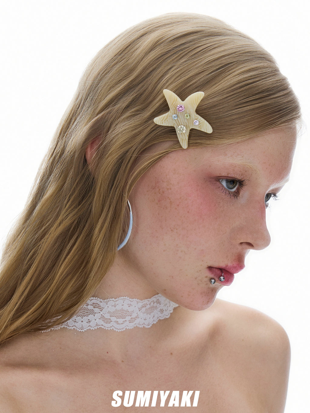 SUMIYAKI Acetate Colored Starfish Hairpin