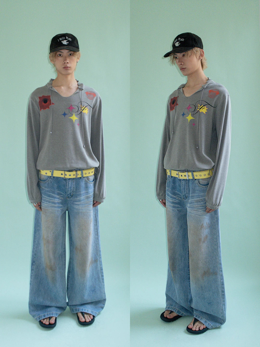 FUNKYFUN Hand-dyed Old Jeans