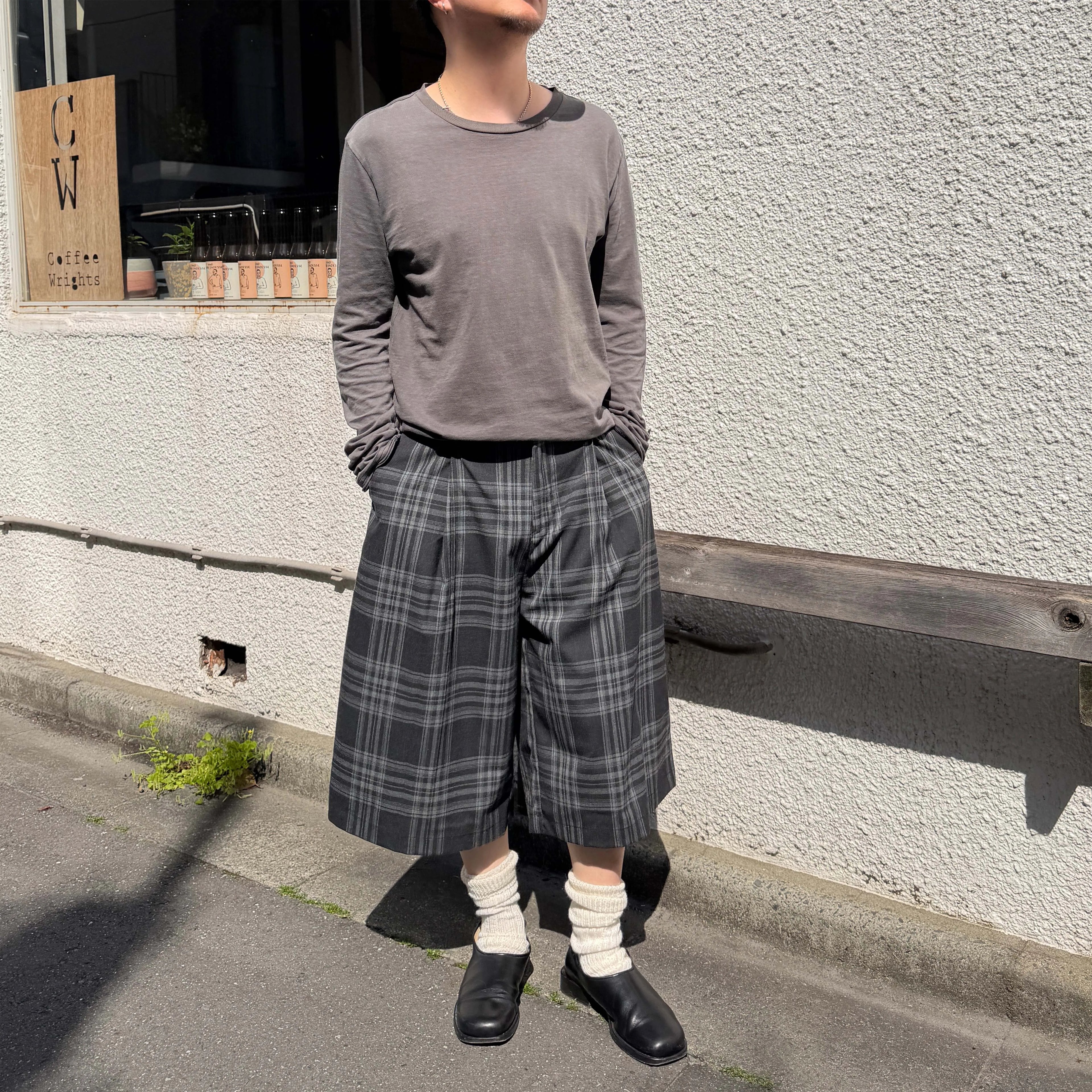 Anniehall Plaid Casual 7-point Trousers