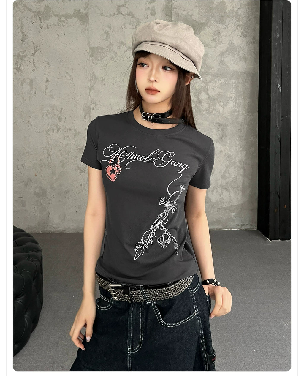 404MOB Slim Shoulder Slim Short Tee