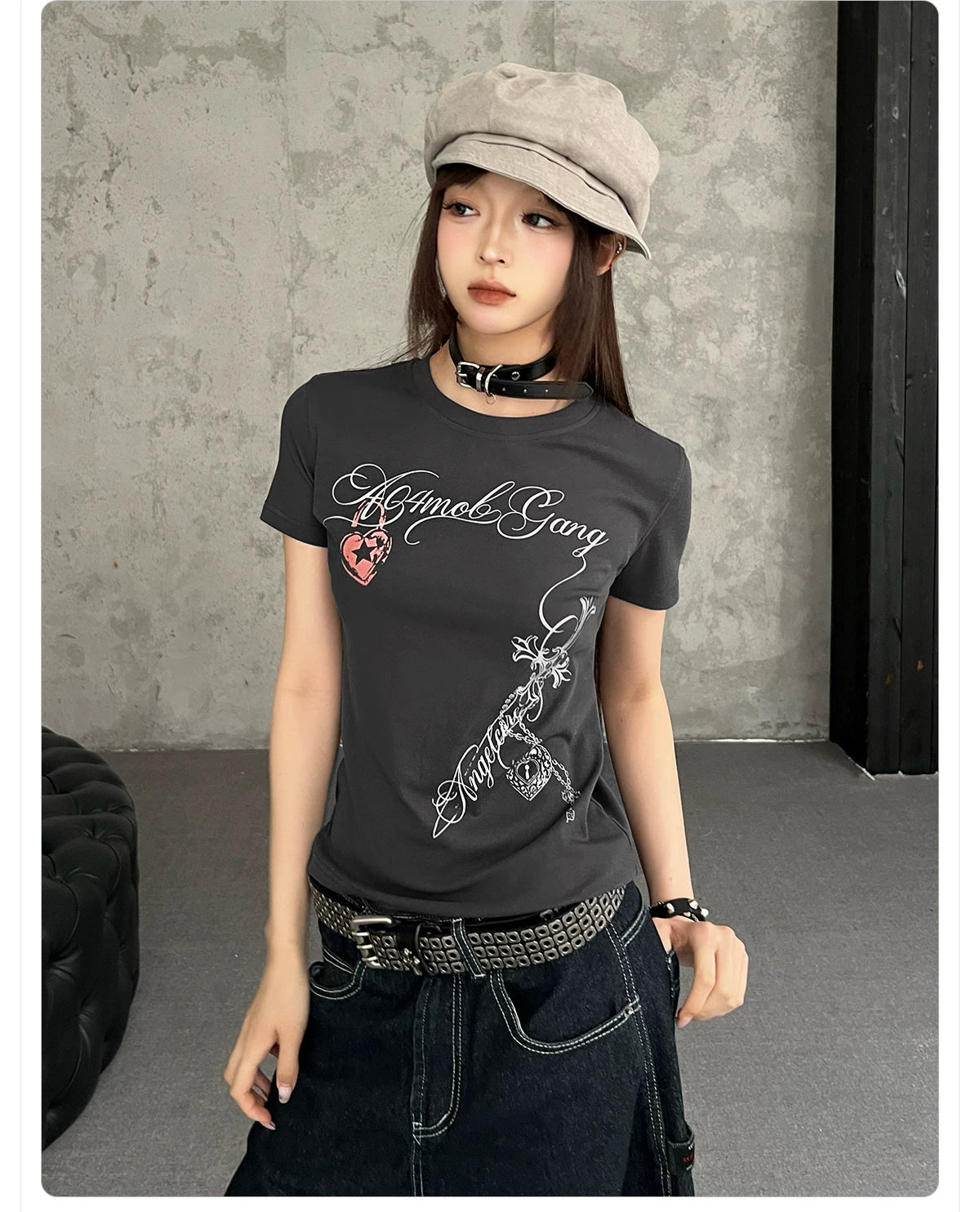 404MOB Slim Shoulder Slim Short Tee
