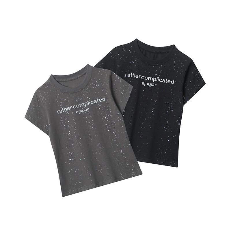 Nariele Reflective Letter Print Gypsy Tee