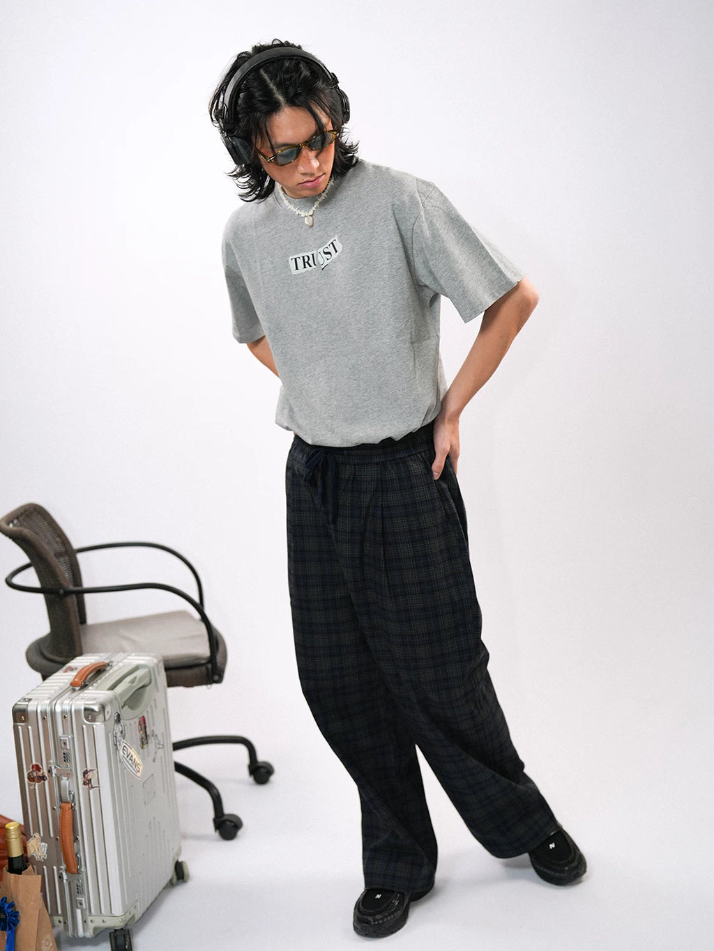 O3PARK Versatile Loose Text Printed Tee