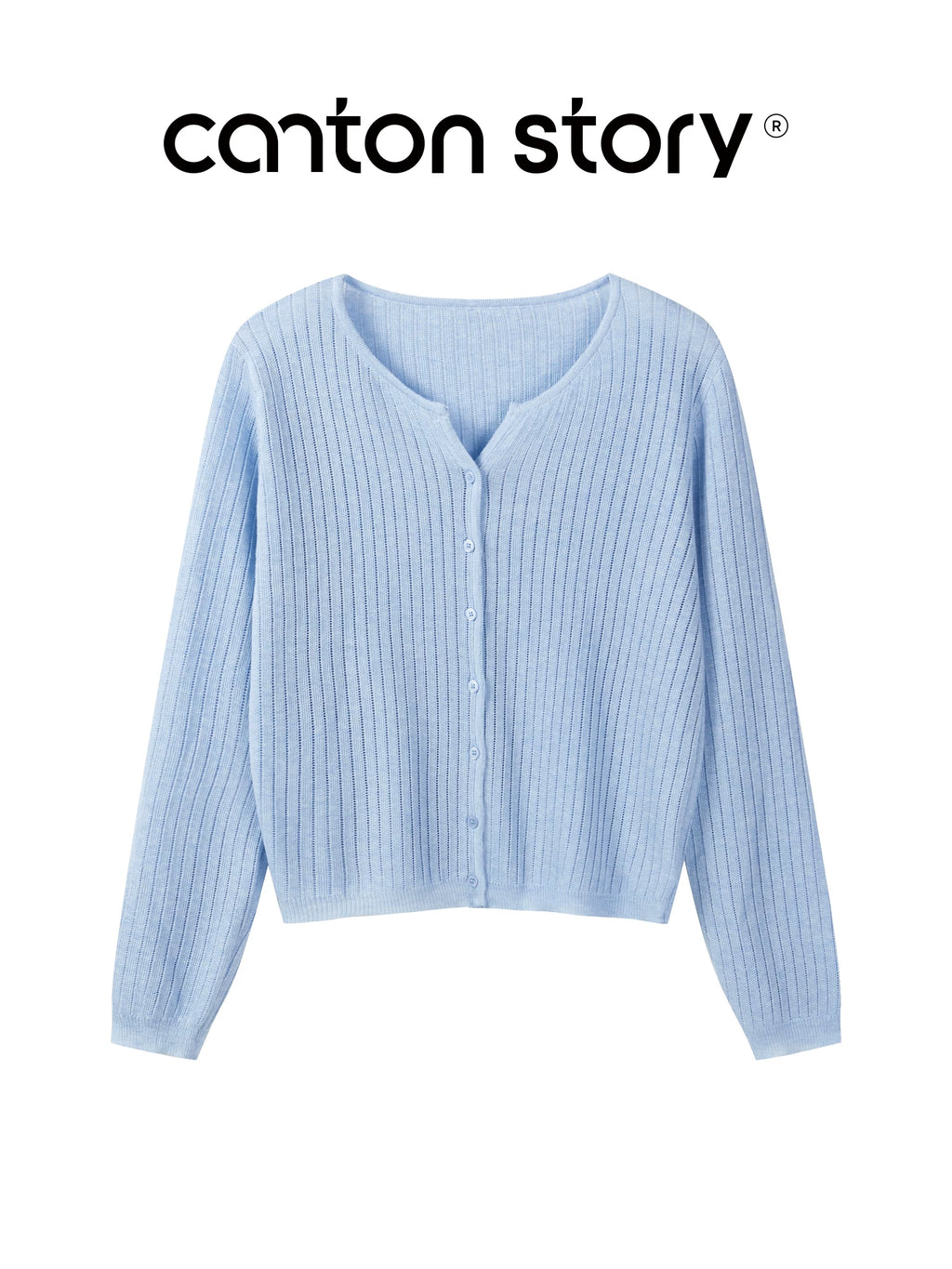 Cantonstory Gentle Long-sleeved Wool Knitted Cardigan