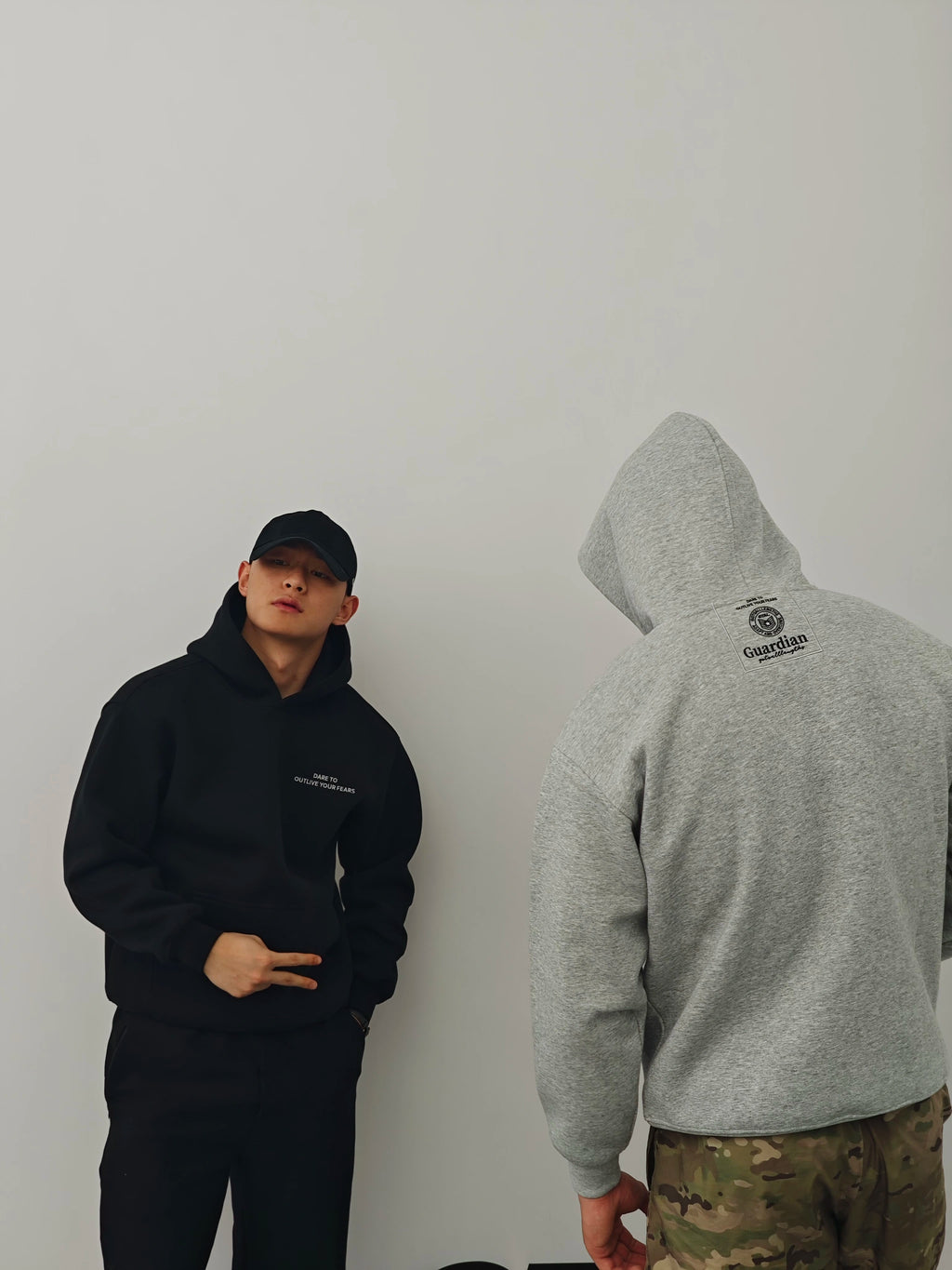 GTAL Three-dimensional Cut Embroidered Hooded Sweater