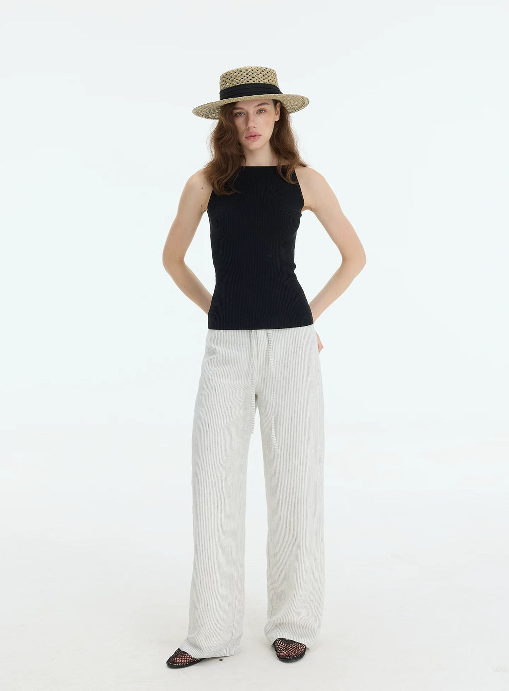 Veryrareme One-Neck Knitted Sling Vest