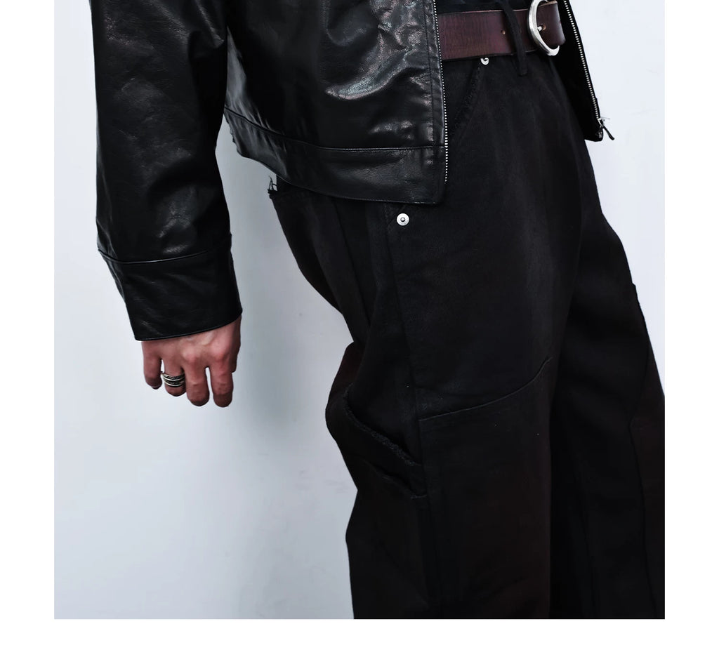 WANNA LAB Vintage Straight Casual Overalls