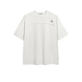 CRICLE CAGE One-word Pleated High Weaving Number Short Wide Embroidery Tee