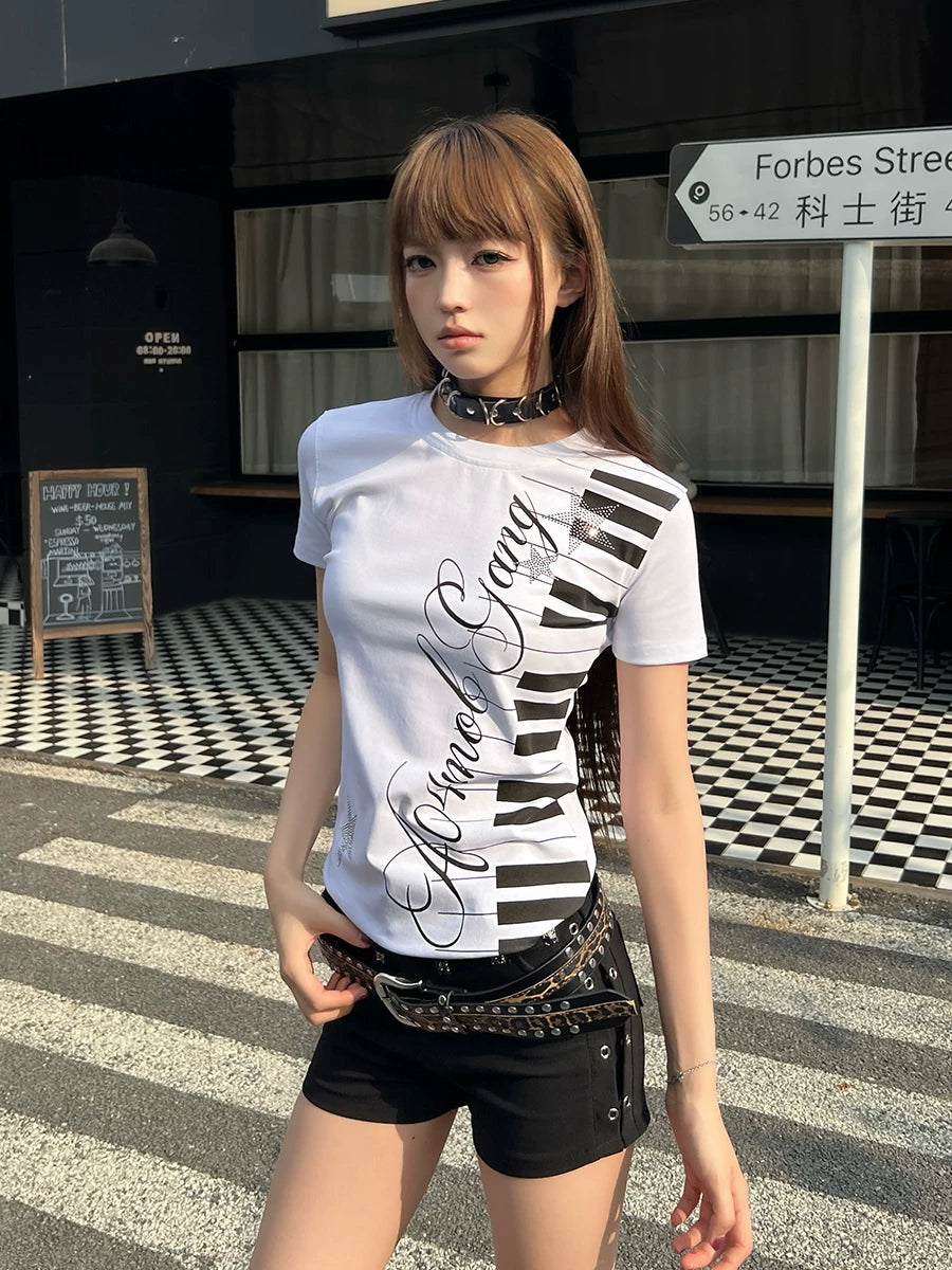 404MOB Heavy Industry Hot Drilling Printing Slim Tee