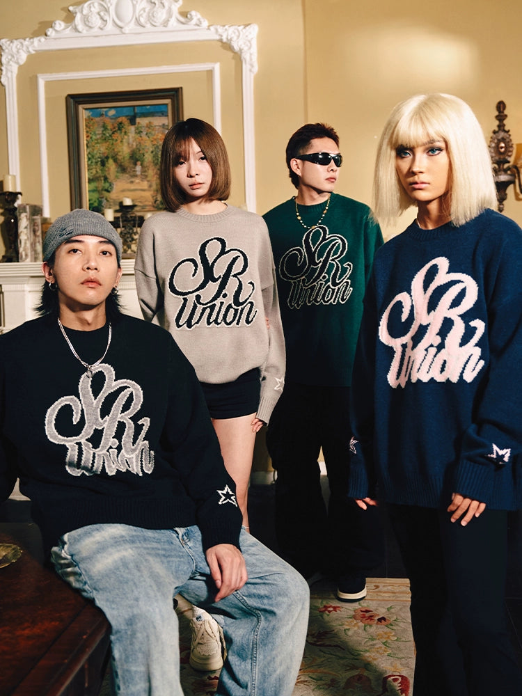 STA X RMD SR Double Star Flower Knitted Sweater