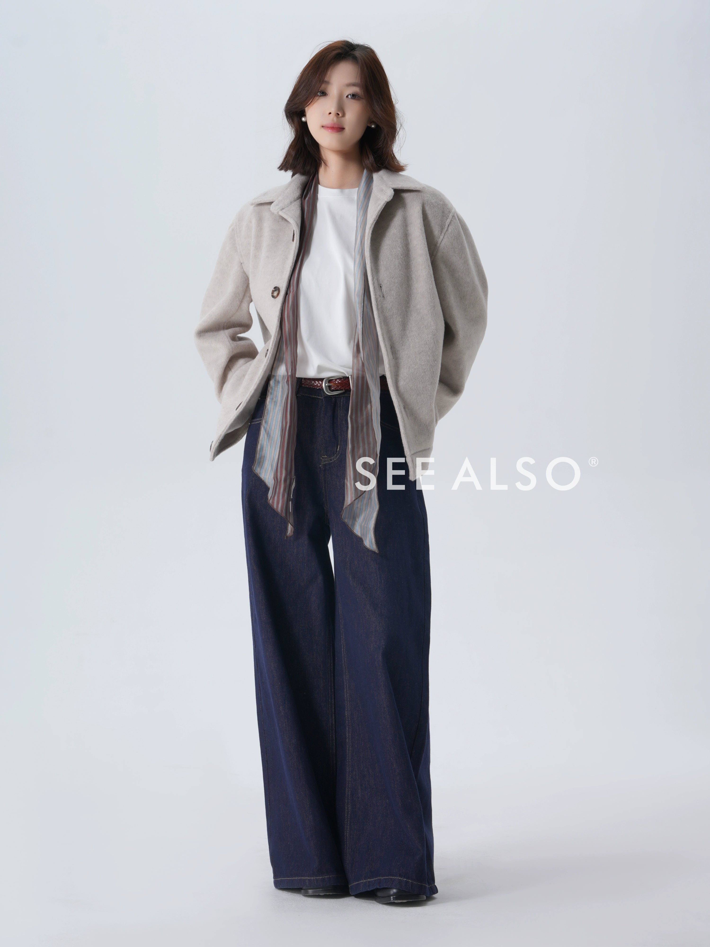 SEE ALSO Slack Silhouette Warm Woolen Jacket