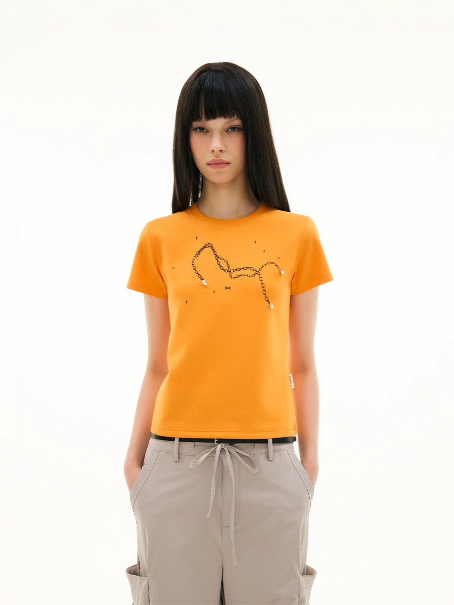 FUNKYFUN Chain Printed Tee