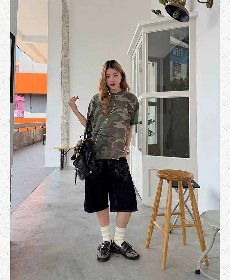 CCYE Camouflage Old Loose Tee
