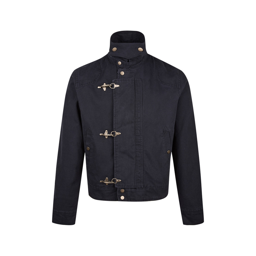 EME Splicing Aircraft Buckle Retro Short Jacket