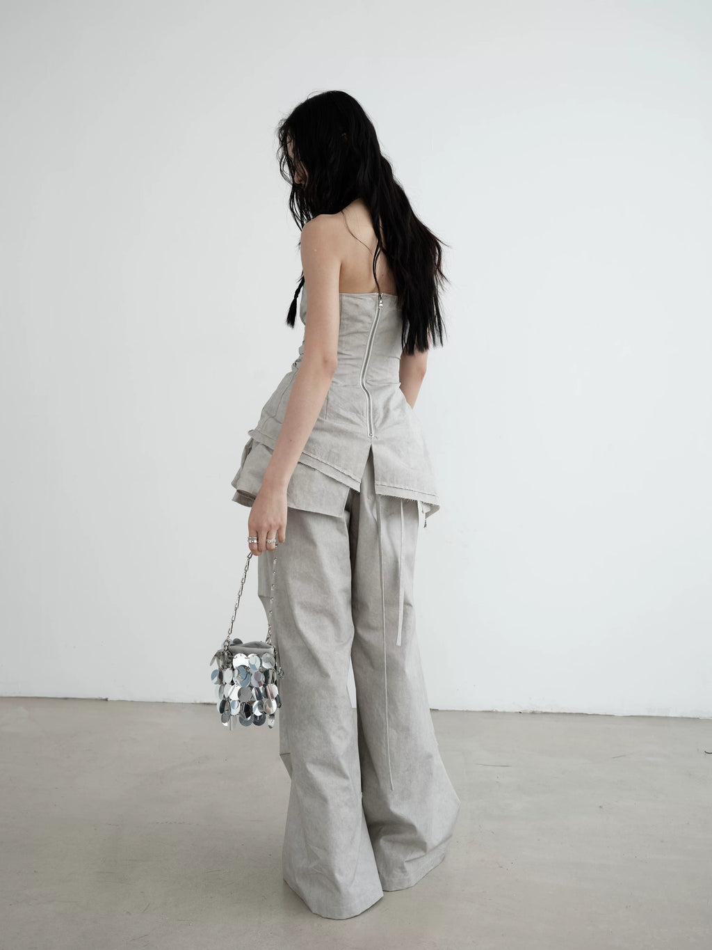 JNYLON Pleated Tube Top