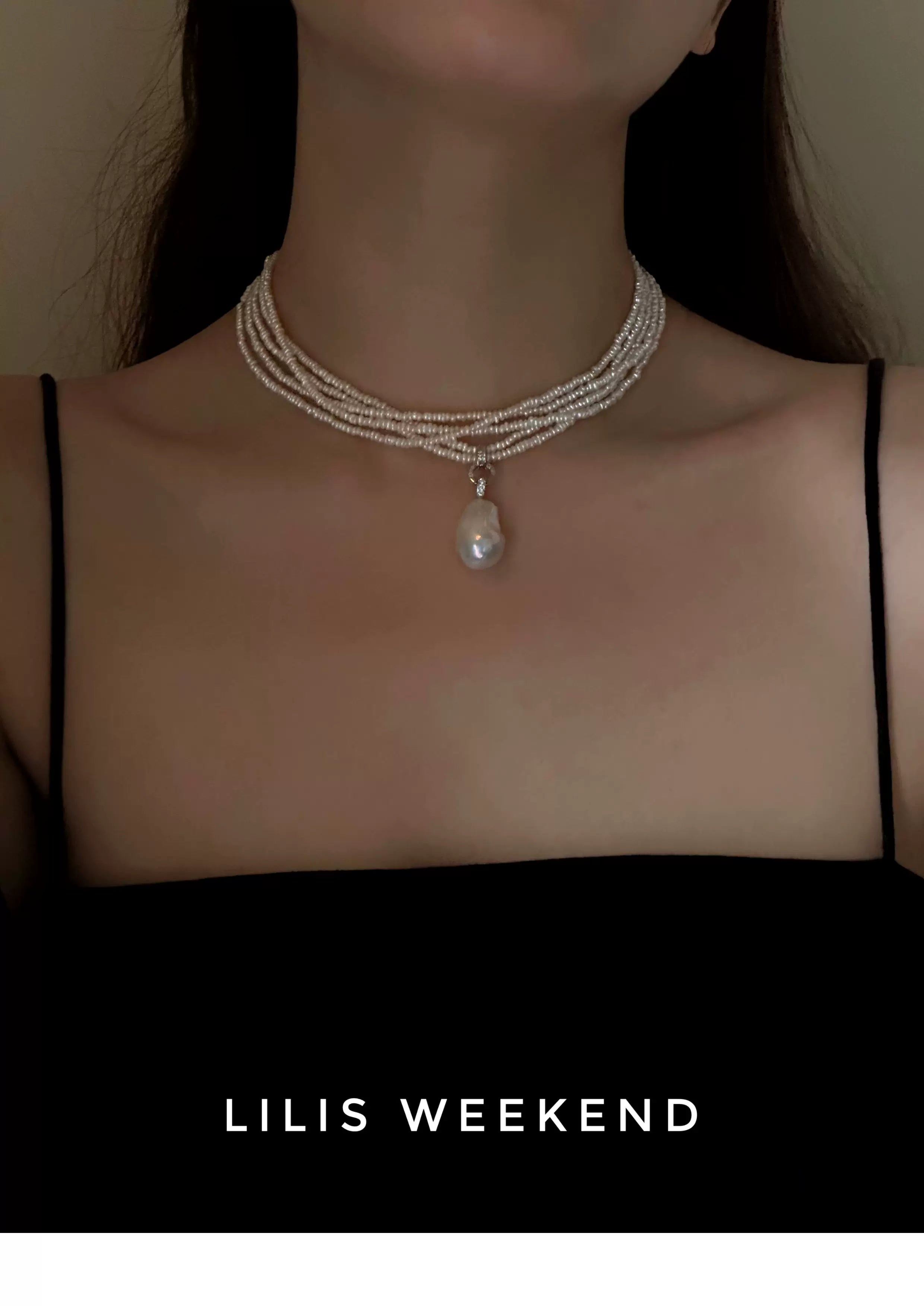 Lilis Weekend Multi-layer Natural Fine Pearl Necklace
