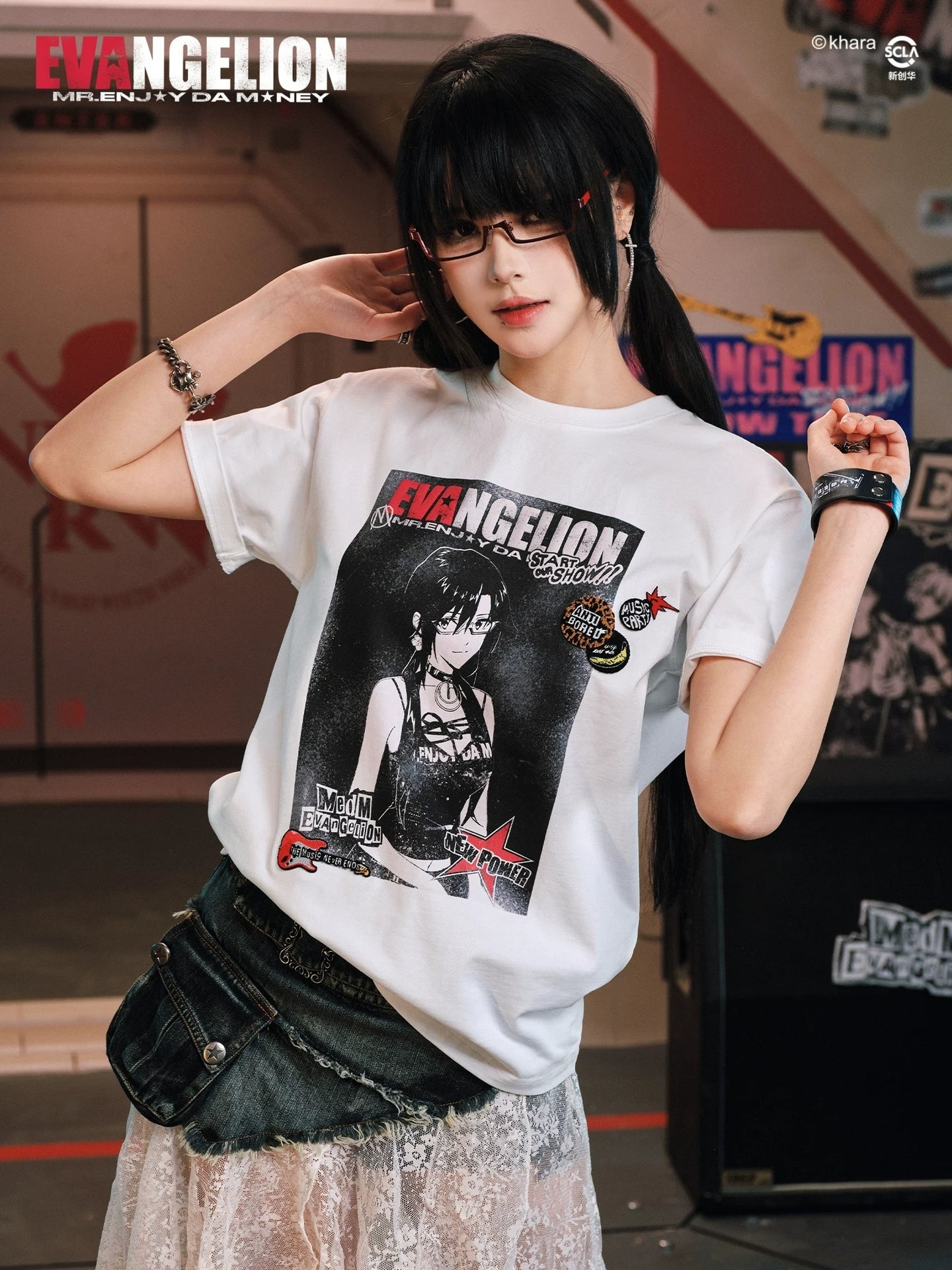 MEDM Old Casual Crew Neck Versatile Tee