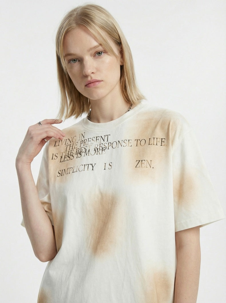 Inflation 305g Oversized Cotton Letter Short Sleeve Tee