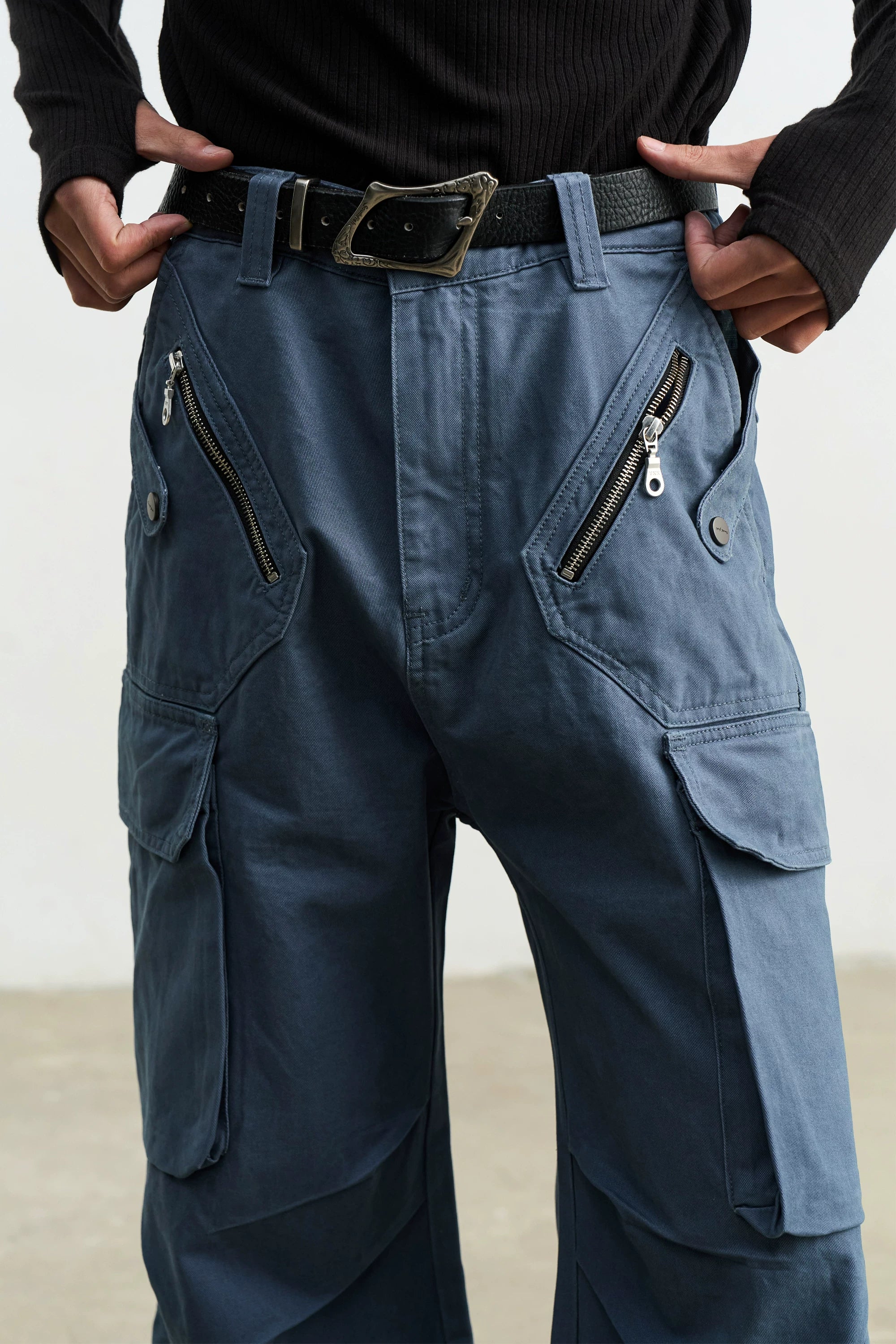 SOUTHFISH Loose Straight and High Casual Trousers