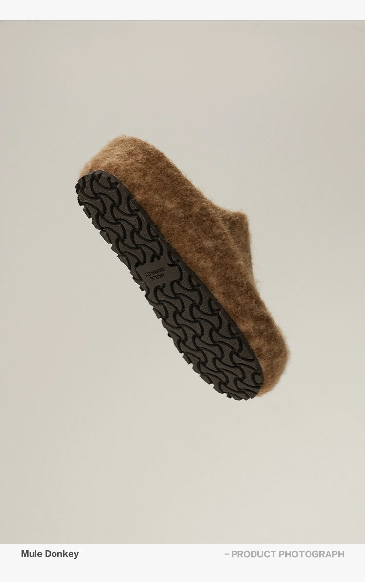 Donkey Commuter Fleece One-pedal Retro Bag Head Slippers