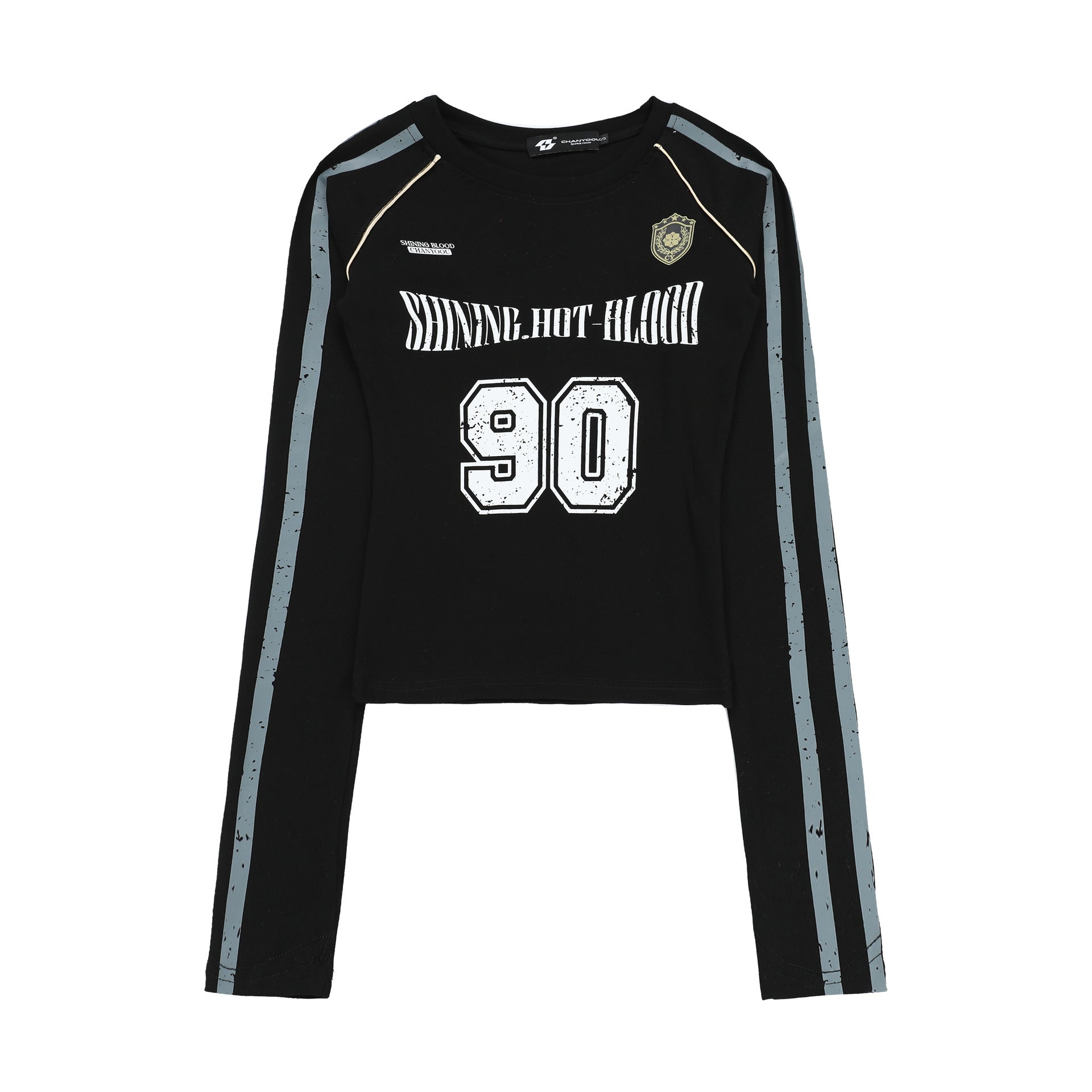 CHANYOOU Retro Three-bar Front Shoulder Short Long Sleeve