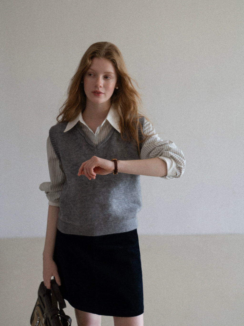 Cantonstory Vintage V-Neck Knitted Vest