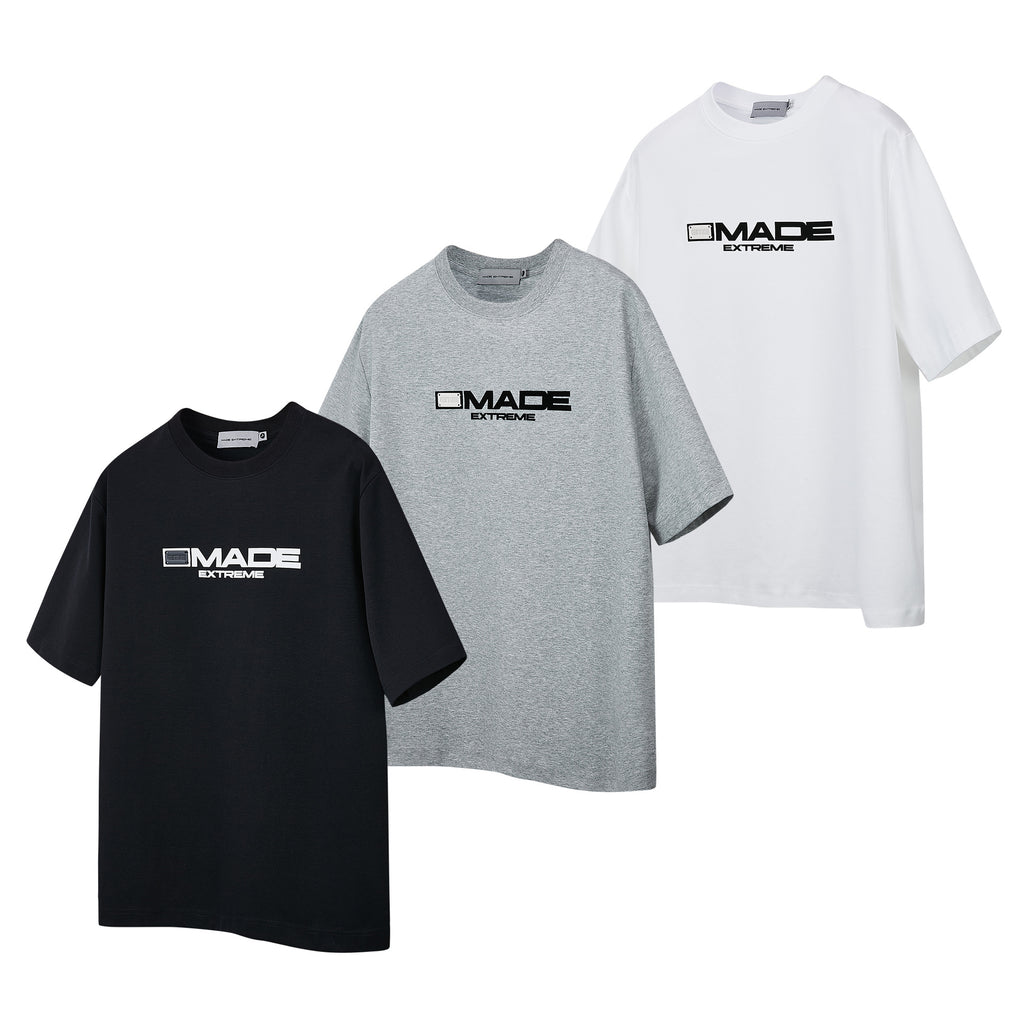 MADEEXTREME 240g Metal Buckle Letter Tee