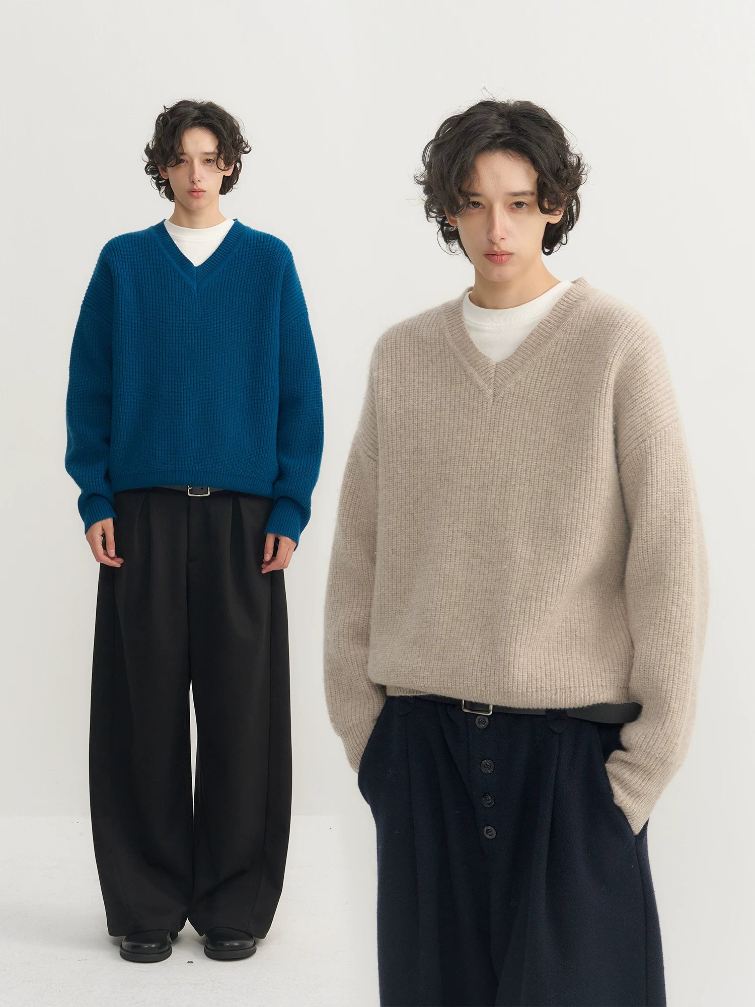 CARPEM All-wool Simple V-neck Sweater