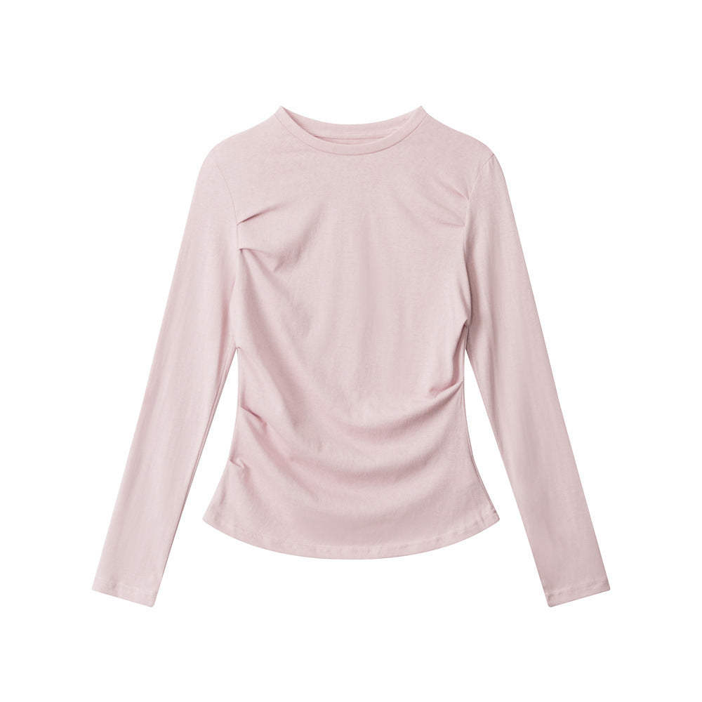 Nariele Pleated Waist Slim Long Sleeves