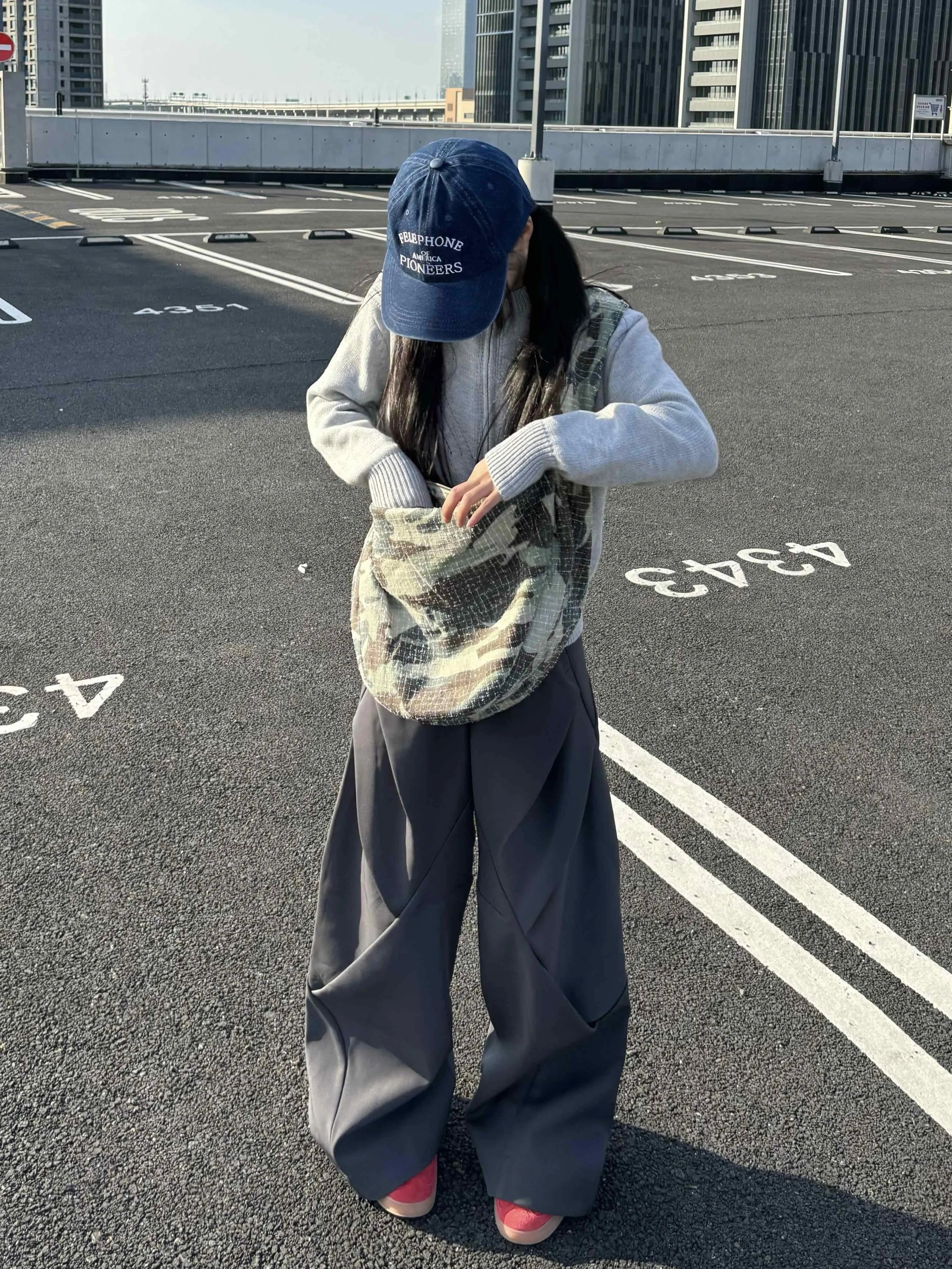 CENSMADE Stray Bag Water Drop Type Casual Camouflage Canvas