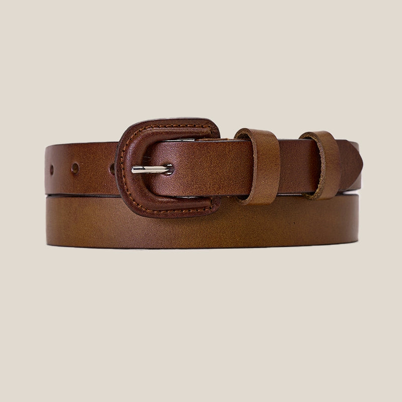 CULTUM Vintage Buckle Simple Versatile Leather Belt