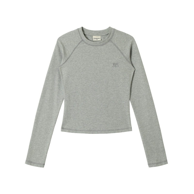 RPB BRAND Vintage Slim Fit Rough Sleeve Versatile Bottom Top