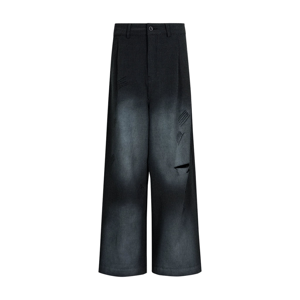 FUNKYFUN Qiandongge Knife Cutting Mouth Spray-painted Trousers