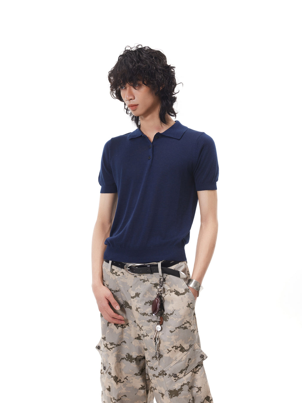 BTSG knitted polo Tee