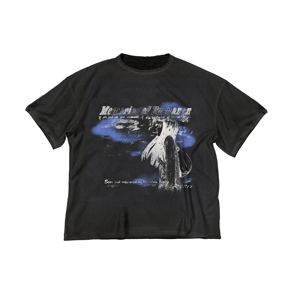 WANNA LAB Curling Short and Wide Casual Tee