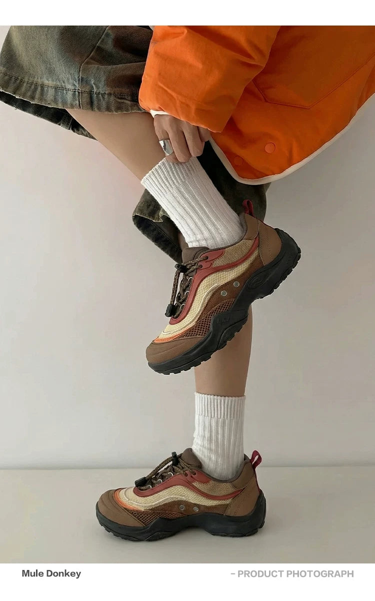 Donkey Retro Color Matching Platform Sneakers
