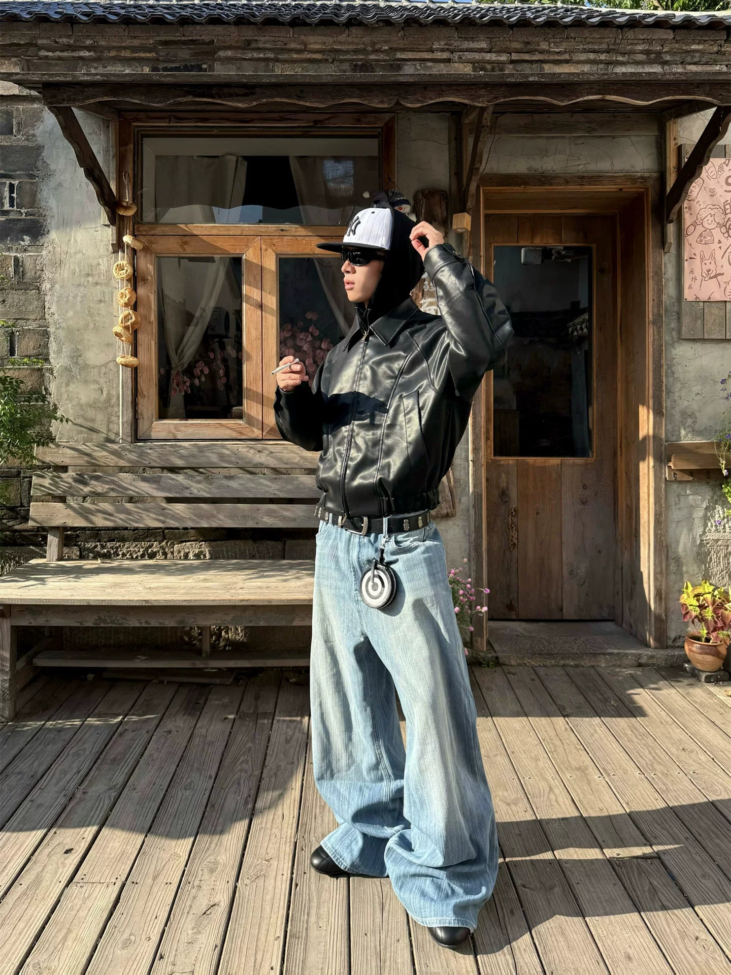 Borrowed Project Old Wide Leg Jeans