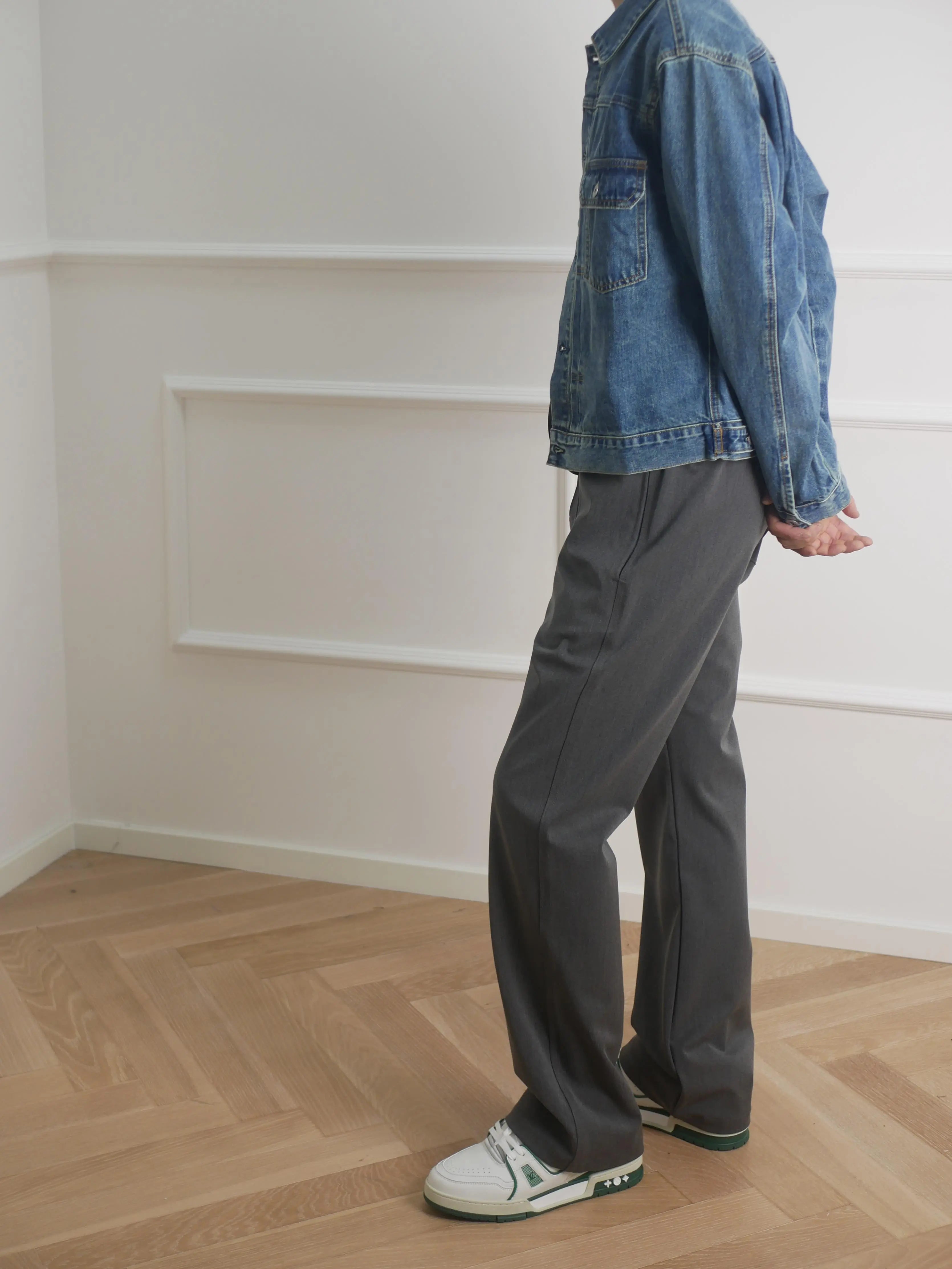 NO LOGO Short Simple Denim Jacket