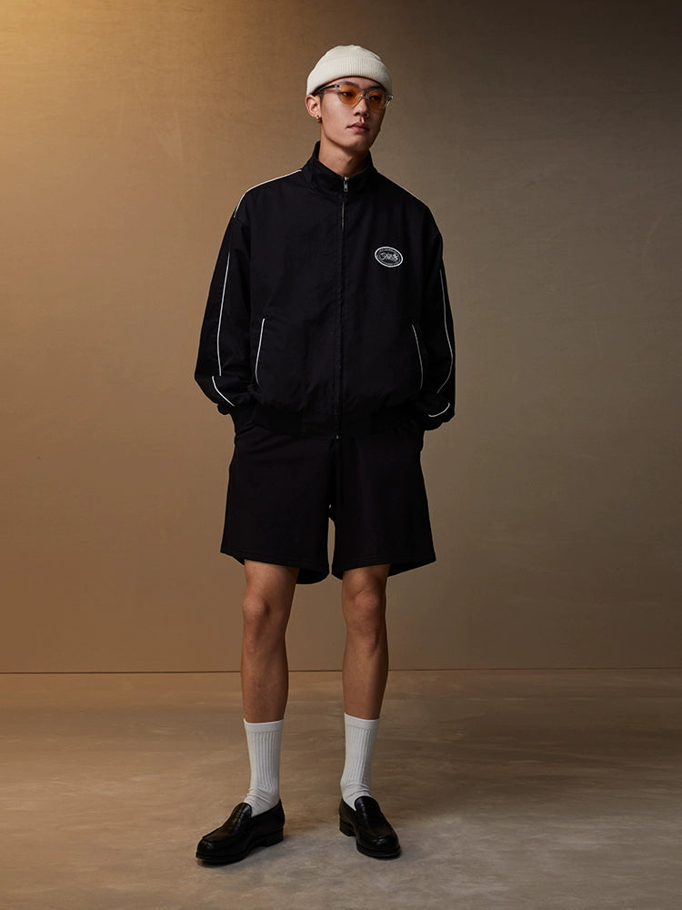 SUPERTOFU Short and Wide Version Twill Woven Zipper Sports Jacket