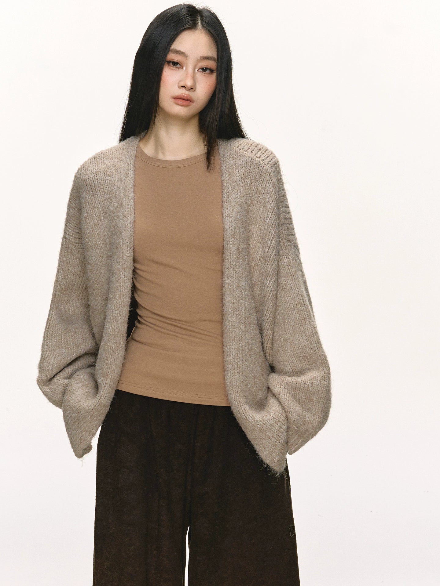 Anna Aneae Slack Lazy Loose Sweater Jacket