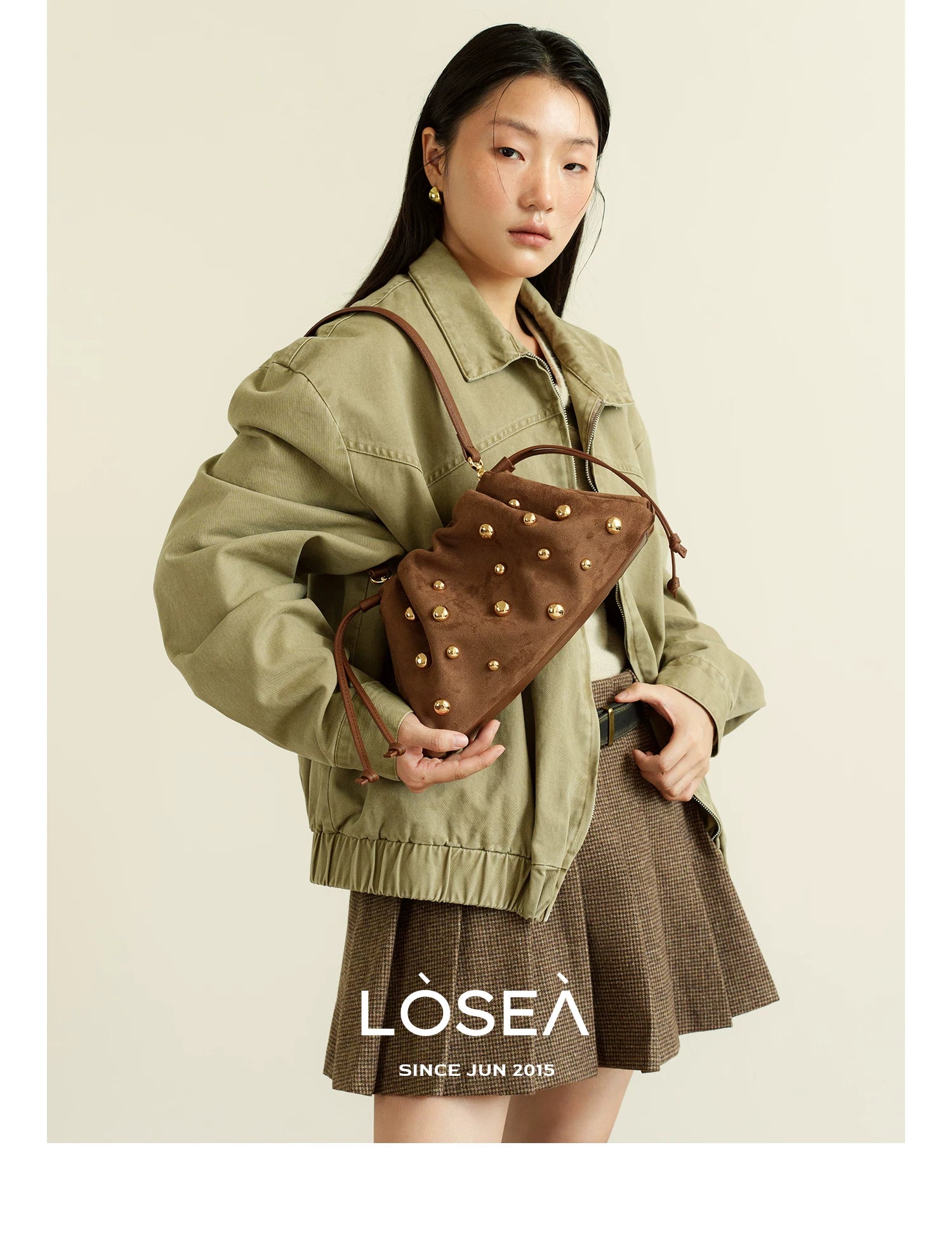 LOSEA Rivet Strap Armpit Bag
