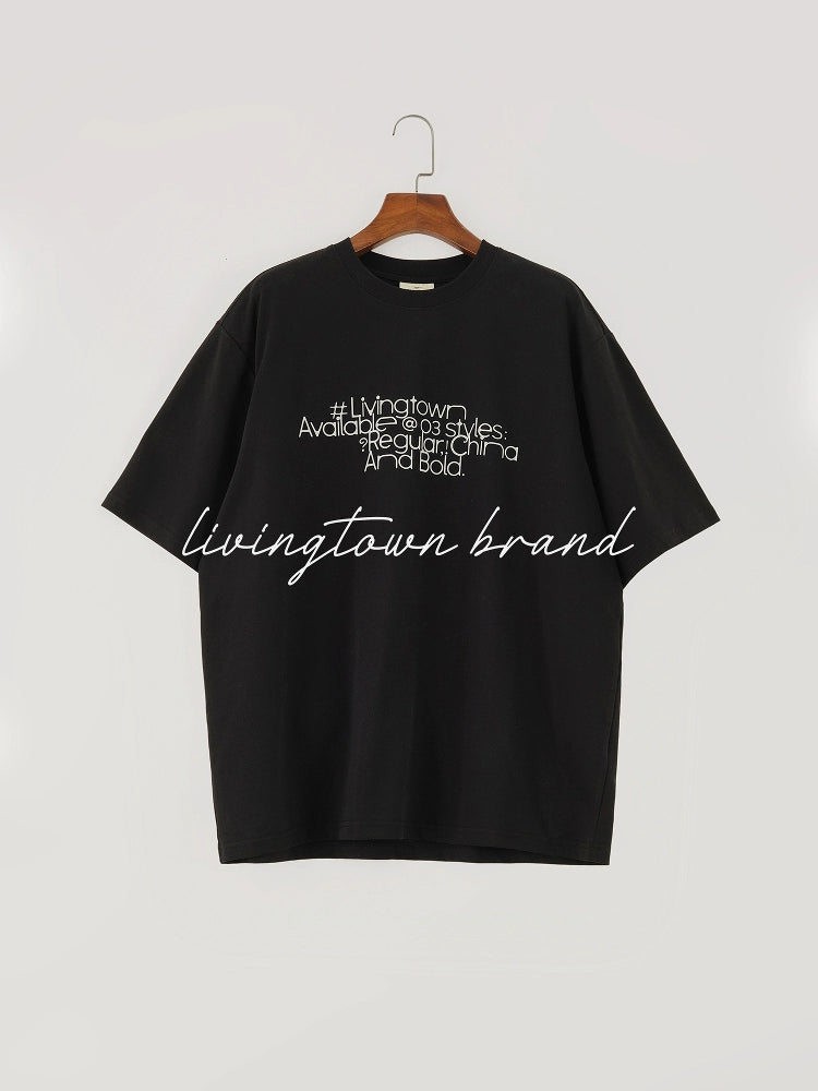 LIVINGTOWN Cool Star Font Slogan Printed Tee
