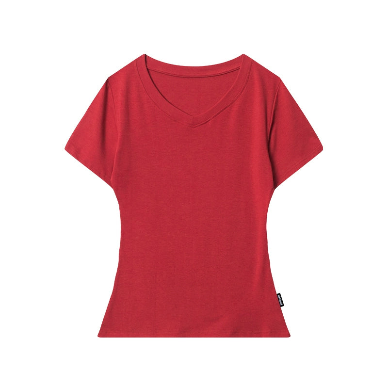 AIRHOOD V Neck Slim and Thin Versatile Tee