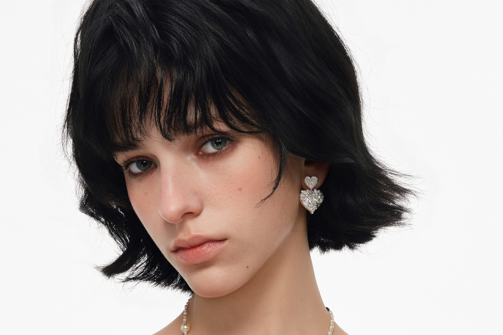 SUMIYAKI Double-sided Relief Retro Love Earrings