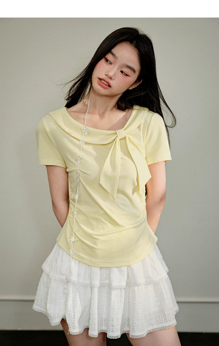 Kuose Bow Slim and Thin Tee