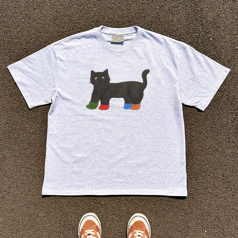 Wang Youbing Studio! Cat 220g 100% Cotton Tee