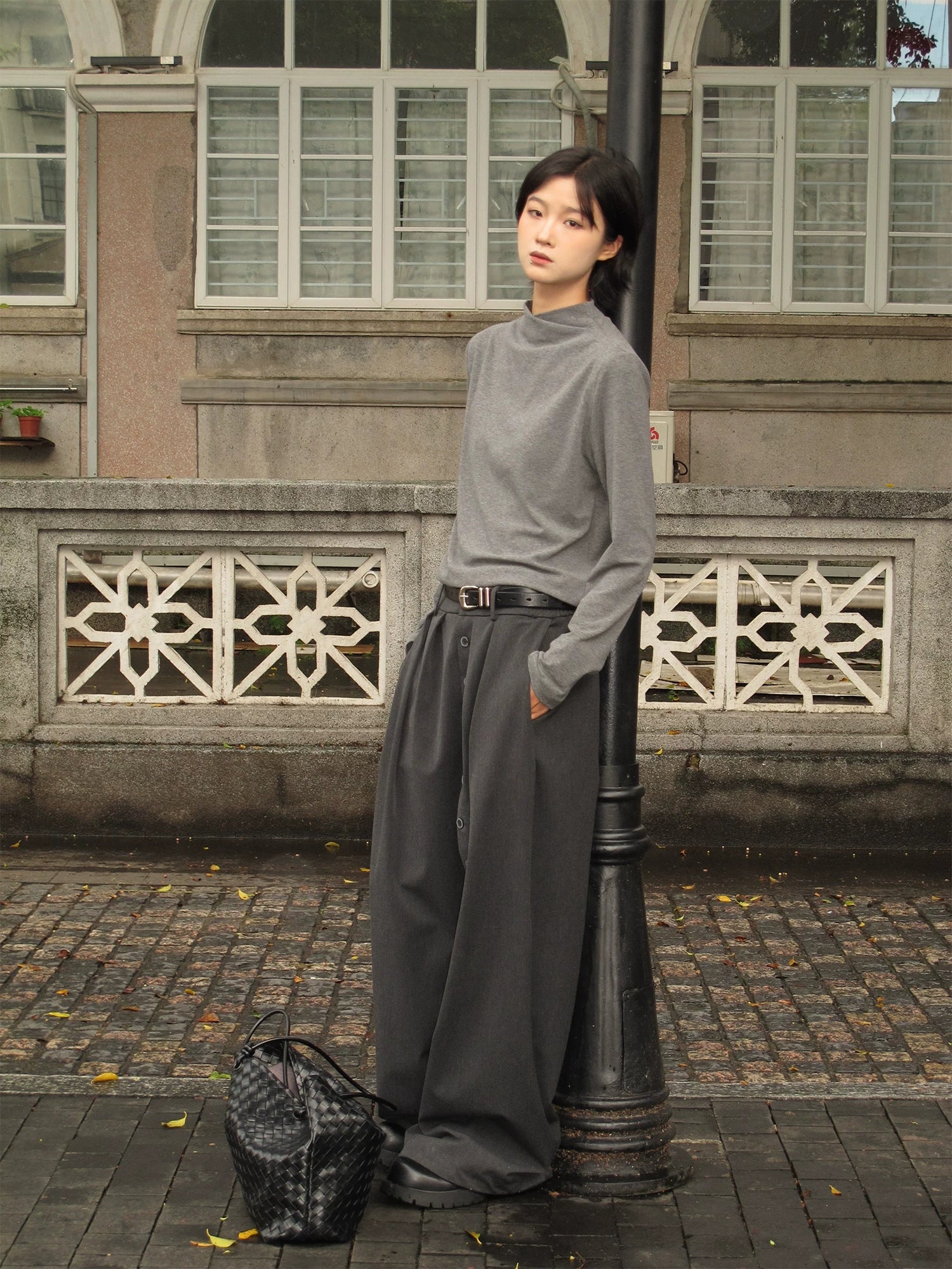Sameuoo Casual Slim Fit Front Shoulder Long Sleeves